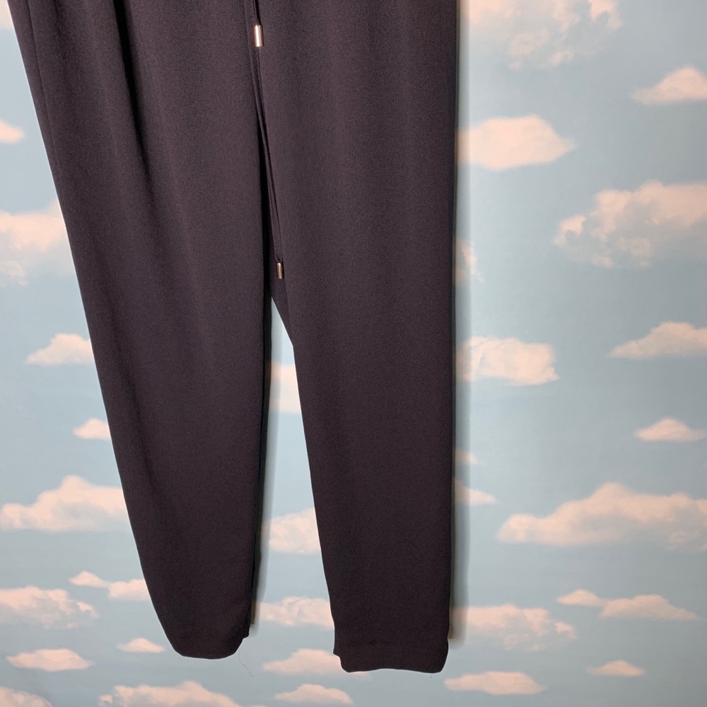 Zara Basic- Navy Blue Drawstring Pants Size Xsmall - image 3